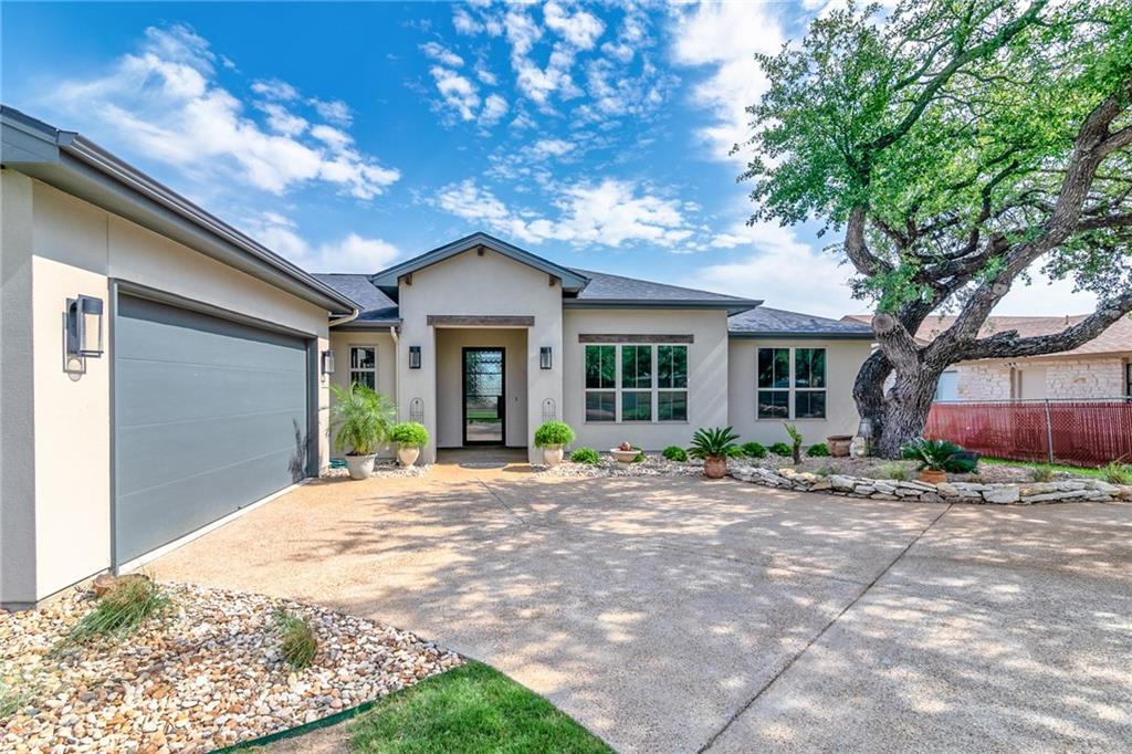 A house with a huge garage